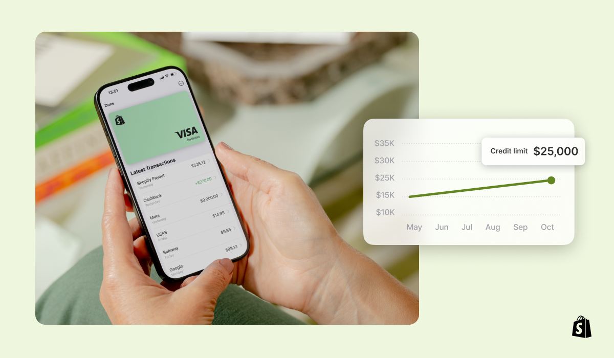 A seller checks their sales and expenses using Shopify Balance